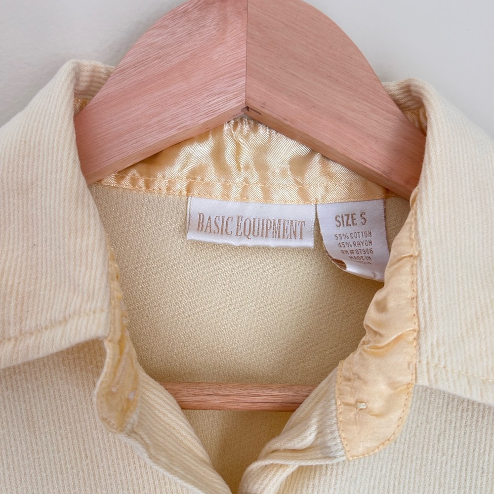 Basic Equipment Button Down Light Yellow Shirt - image 2